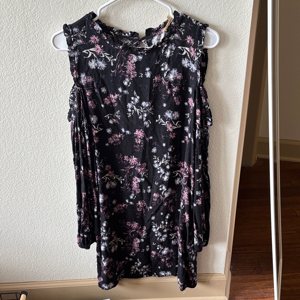 Rewind Black and Pink Floral Dress